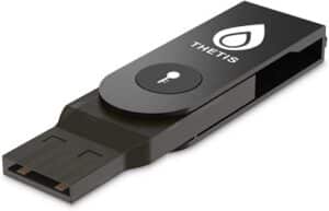 Llave de seguridad FIDO2, Thetis [diseño plegable de aluminio] USB de autentificación universal de dos factores (tipo A) para protección